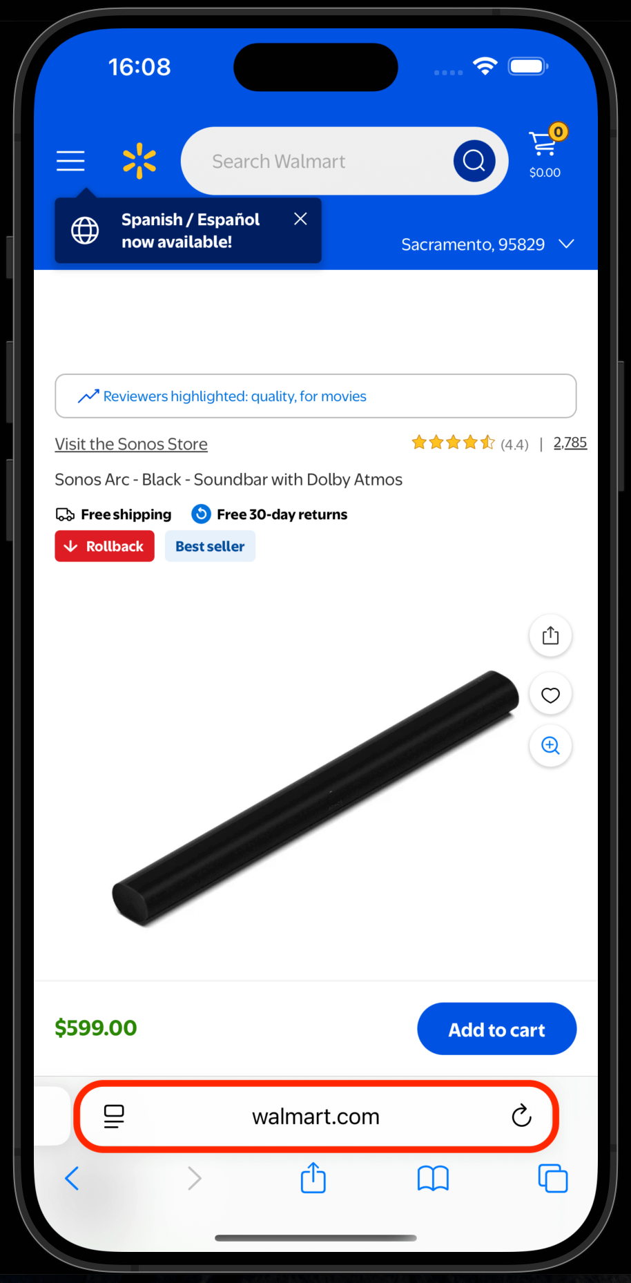 Copy product URL from browser for PriceSense tracking