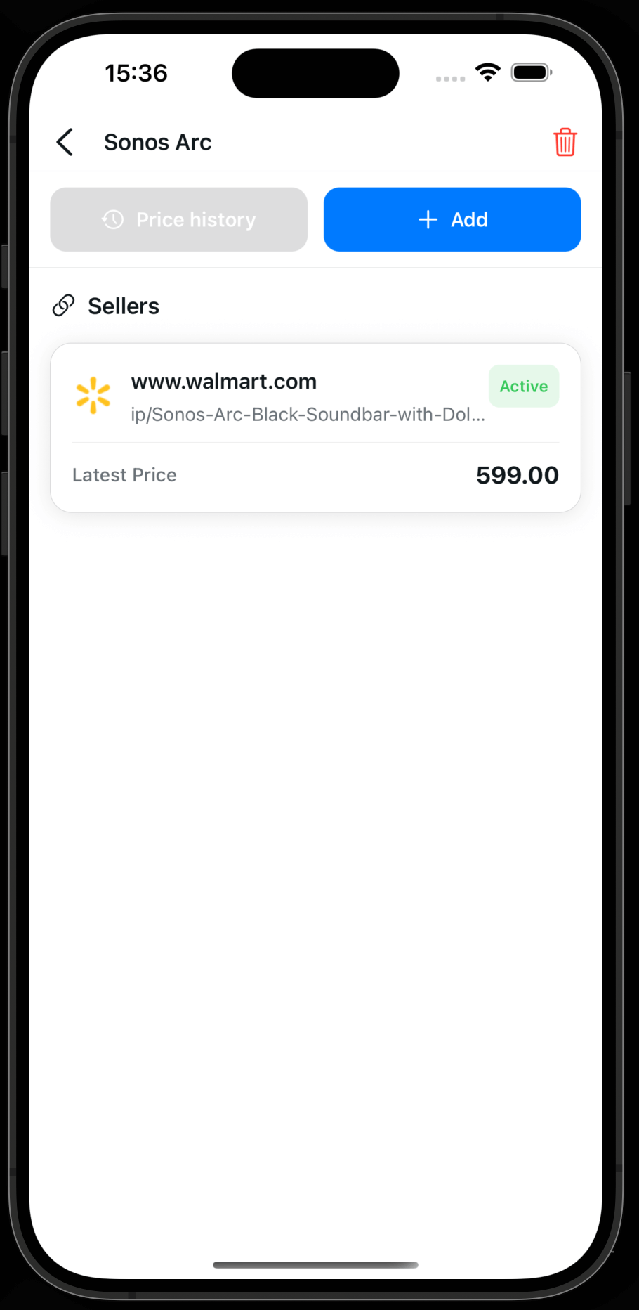 PriceSense AI monitoring and alert system