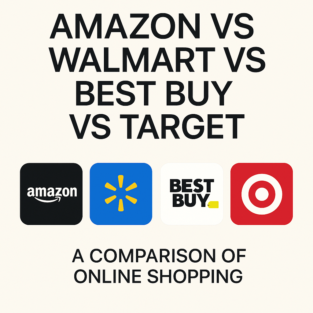 Amazon vs Walmart vs Best Buy vs Target webshop comparison
